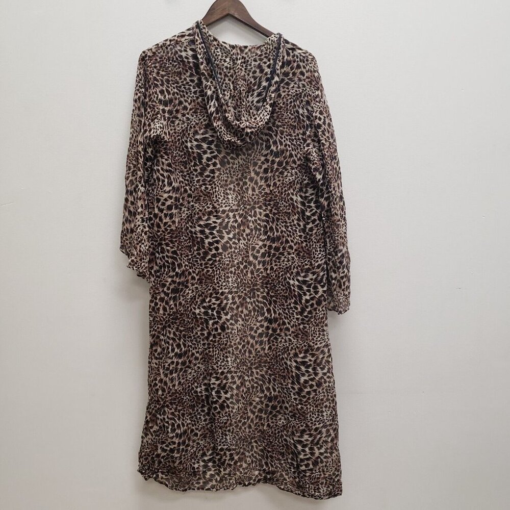 Victoria Secret Womens Animal Print Silk Kimono Size XS Mob Wife Intimate Sexy - Picture 2 of 9
